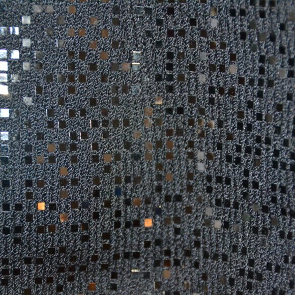 St John Evening Shimmer Micro-Pallettes Metallic Black Zipper Jacket, Size 10 - Picture 7 of 11